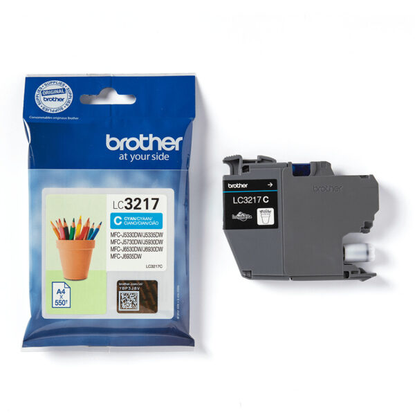 Brother LC3217C inktcartridge 1 stuk(s) Origineel Cyaan - Afbeelding 3