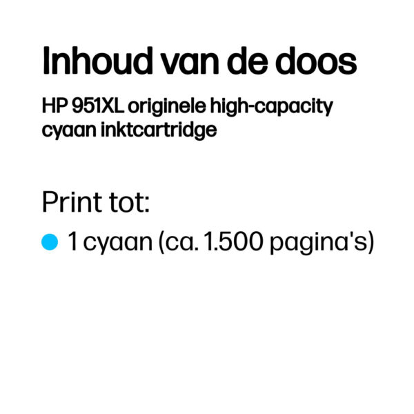 HP 951XL originele high-capacity cyaan inktcartridge - Afbeelding 10