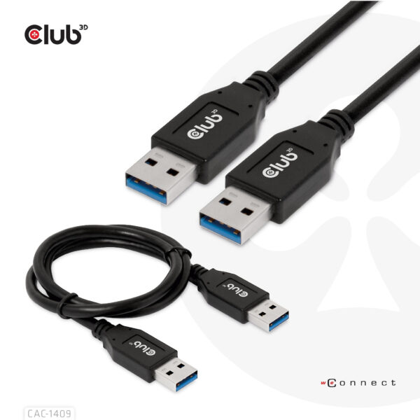 CLUB3D USB Type-A Gen2(10G) cable, 3A M/M 0.5m / 1.64 ft - Afbeelding 8