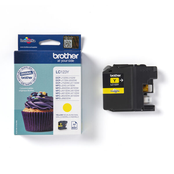 Brother LC123Y inktcartridge 1 stuk(s) Origineel Geel - Afbeelding 3