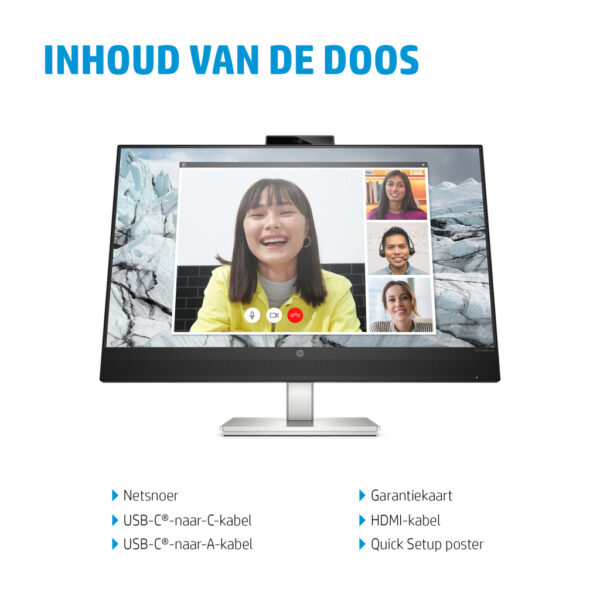 HP E-Series E27m G4 QHD USB-C conferentiemonitor - Afbeelding 6