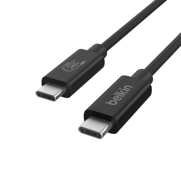 Belkin INZ004BT2MBK USB-kabel USB4 Gen 2x2 2 m USB C Zwart - Afbeelding 2