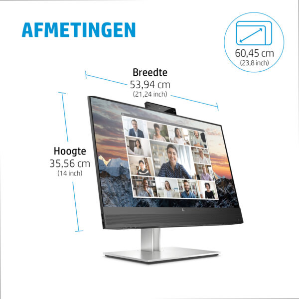 HP E24m G4 FHD USB-C conferentiemonitor - Afbeelding 3