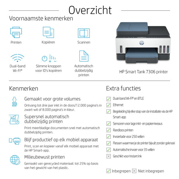 HP Smart Tank 7306 All-in-One - Afbeelding 4