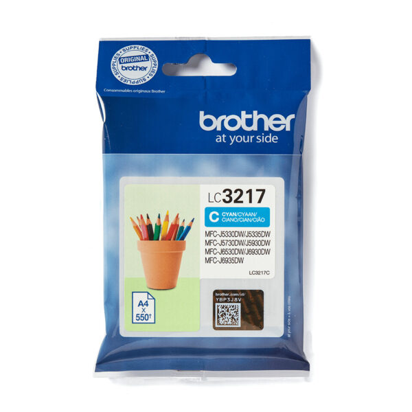 Brother LC3217C inktcartridge 1 stuk(s) Origineel Cyaan