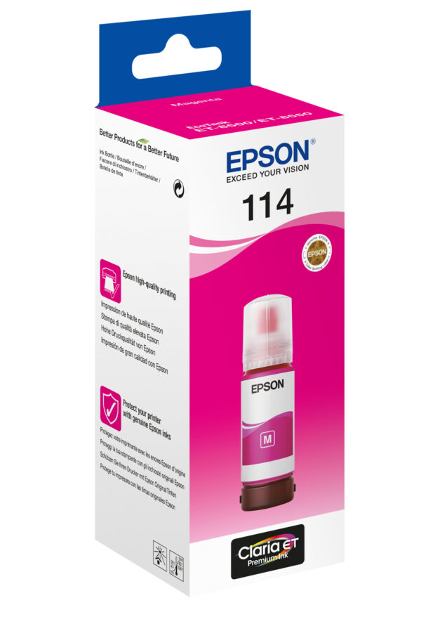 Epson 114 EcoTank Magenta ink bottle - Afbeelding 2