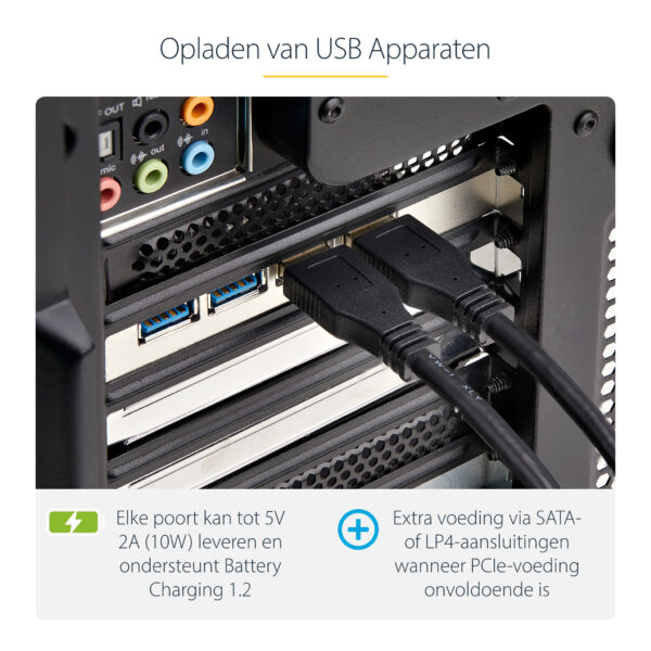 StarTech.com 4-Port USB PCIe Kaart, USB 3.2 5Gbps, PCI Express Uitbreidingskaart met 4x Onafhankelijke USB Controllers, 4x USB-A - Afbeelding 14