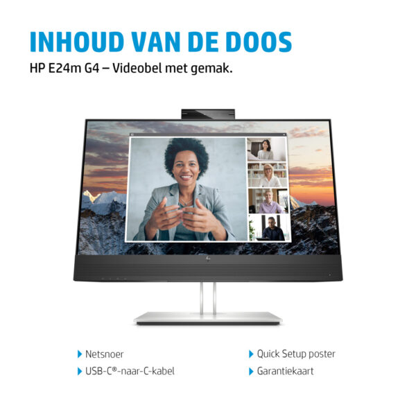 HP E24m G4 FHD USB-C conferentiemonitor - Afbeelding 11