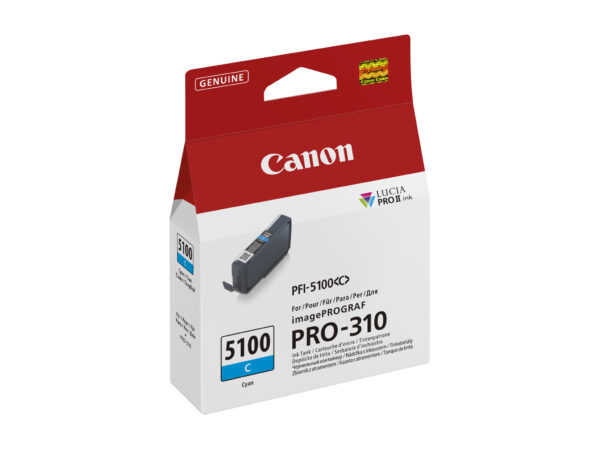 Canon PFI-5100 C inktcartridge 1 stuk(s) Origineel Cyaan - Afbeelding 2