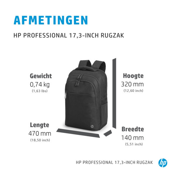 HP Professional 17,3-inch rugzak - Afbeelding 3