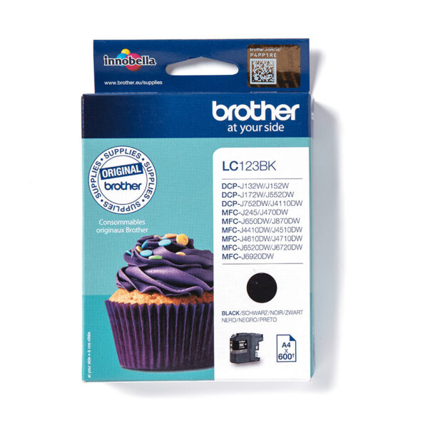 Brother LC123BK inktcartridge 1 stuk(s) Origineel Zwart