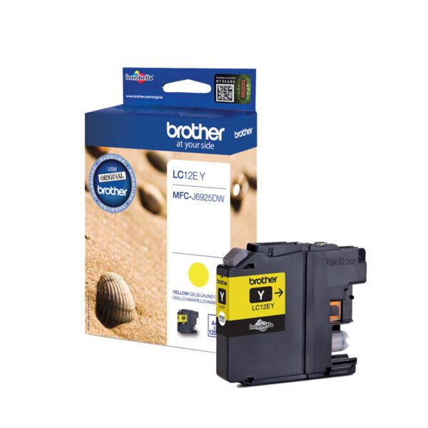 Brother LC12EY inktcartridge 1 stuk(s) Origineel Geel - Afbeelding 3