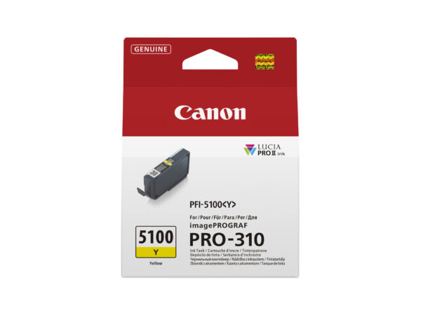 Canon PFI-5100 Y inktcartridge 1 stuk(s) Origineel Geel