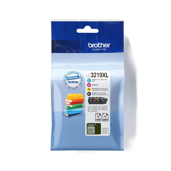 Brother LC3219XLVALDR inktcartridge 4 stuk(s) Origineel Zwart, Cyaan, Magenta, Geel