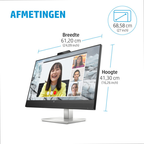 HP E-Series E27m G4 QHD USB-C conferentiemonitor - Afbeelding 5