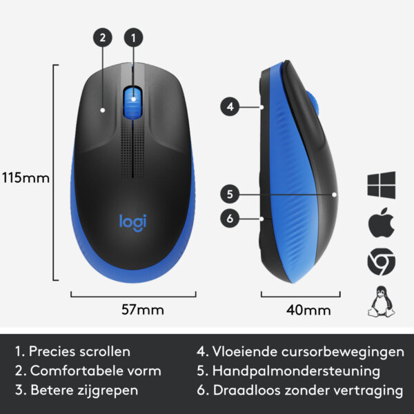 Logitech M190 Full-Size Wireless Mouse - Afbeelding 11