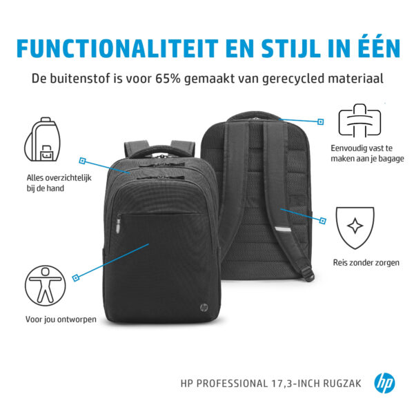 HP Professional 17,3-inch rugzak - Afbeelding 6