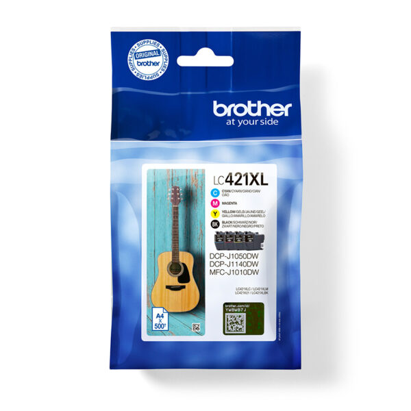 Brother LC421XLVAL inktcartridge 1 stuk(s) Origineel Zwart, Cyaan, Magenta, Geel