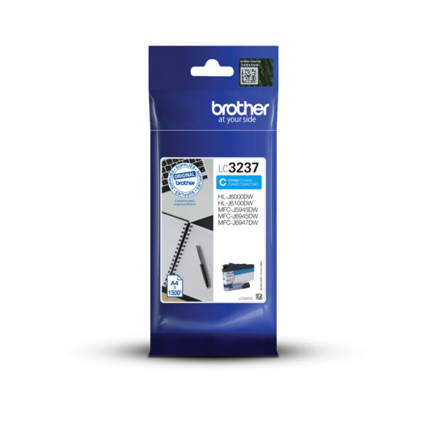 Brother LC3237C inktcartridge 1 stuk(s) Origineel Cyaan