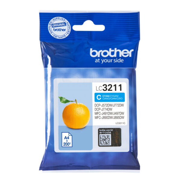 Brother LC3211C inktcartridge 1 stuk(s) Origineel Cyaan