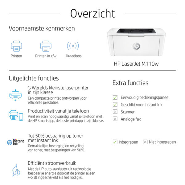 HP LaserJet M110w printer - Afbeelding 10