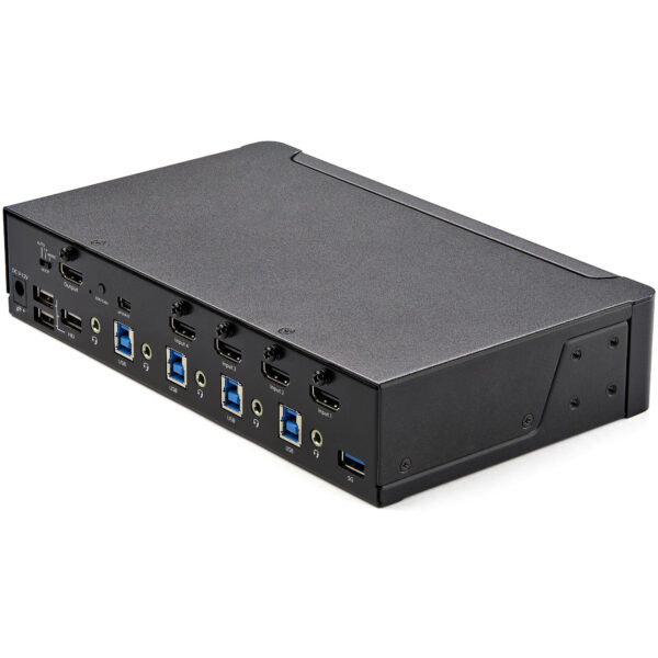 StarTech.com 4 Port Single Monitor KVM HDMI Switch, 4K 60Hz Ultra HD HDR, Desktop Hub 4K HDMI 2.0 KVM Schakelaar met 2x USB 3.0 - Afbeelding 2