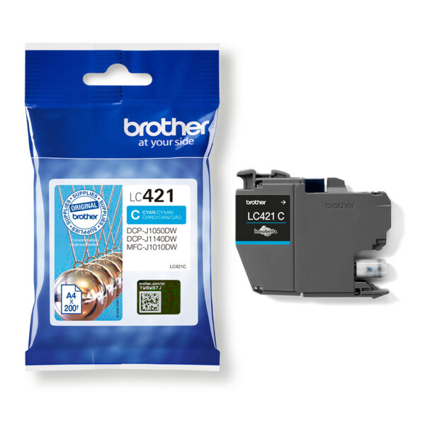 Brother LC421C inktcartridge 1 stuk(s) Origineel Cyaan - Afbeelding 4