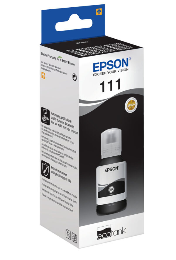 Epson 111 EcoTank Pigment black ink bottle - Afbeelding 2