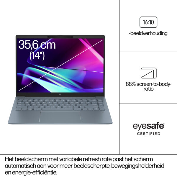 HP Pavilion Plus 14-ew1060nd Intel Core Ultra 7 155H Laptop 35,6 cm (14") 3K 32 GB LPDDR5x-SDRAM 1 TB SSD Wi-Fi 6E (802.11ax) Wi - Afbeelding 18