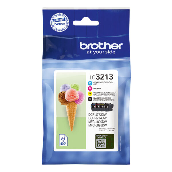 Brother LC3213VAL inktcartridge 4 stuk(s) Origineel Zwart, Cyaan, Magenta, Geel