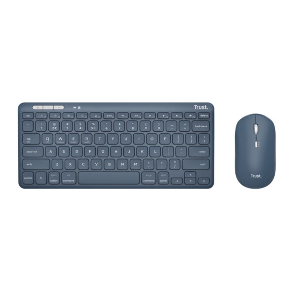 Trust Lyra toetsenbord Inclusief muis Kantoor RF-draadloos + Bluetooth QWERTY Amerikaans Engels Blauw - Afbeelding 4