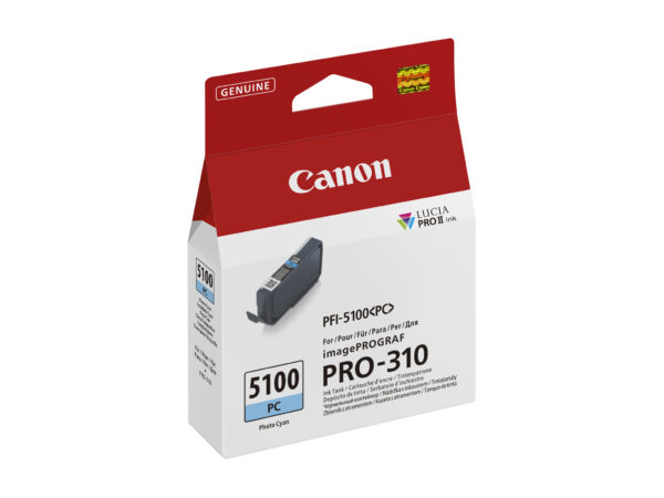 Canon PFI-5100 PC inktcartridge 1 stuk(s) Origineel Foto cyaan - Afbeelding 2