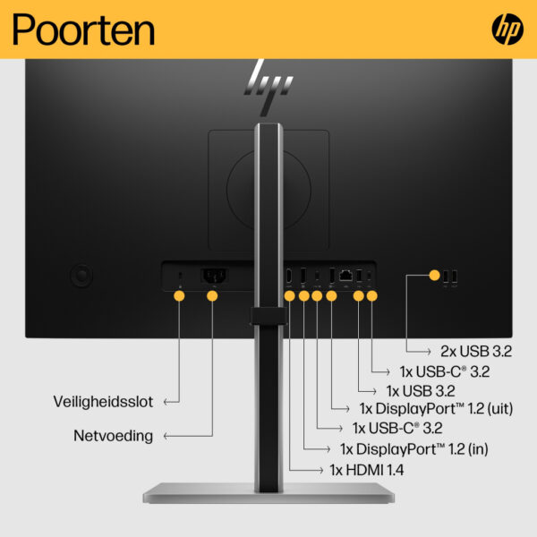 HP E24u G5 FHD USB C-monitor - Afbeelding 6